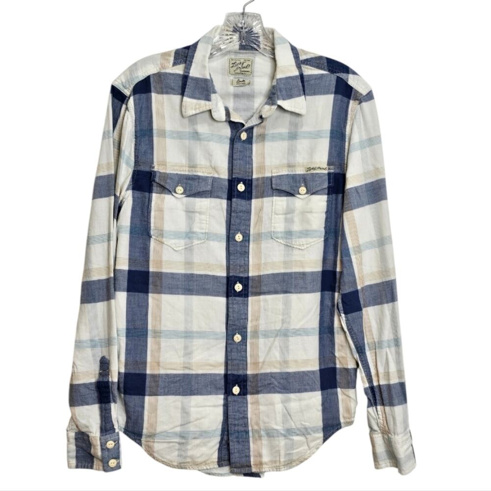 Lucky Brand Western Sportswear Long Sleeve Pocketed Button Up Shirt Small
